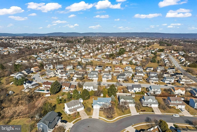 drone / aerial view with a residential view