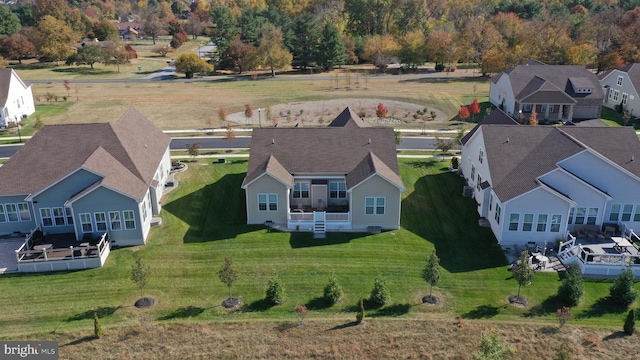 aerial view featuring a residential view