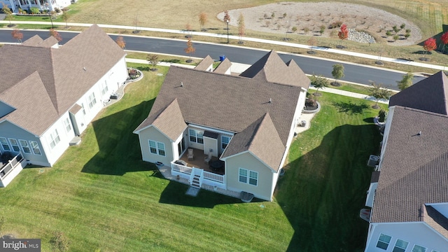 bird's eye view with a residential view