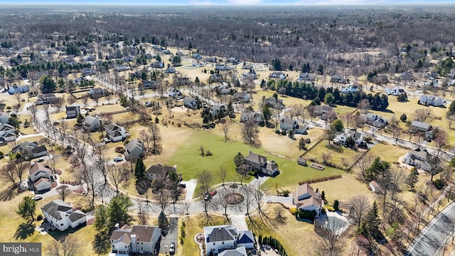 aerial view featuring a residential view