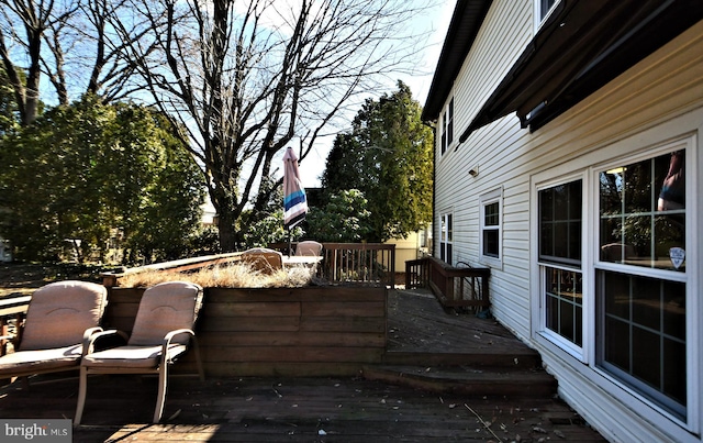 view of wooden terrace