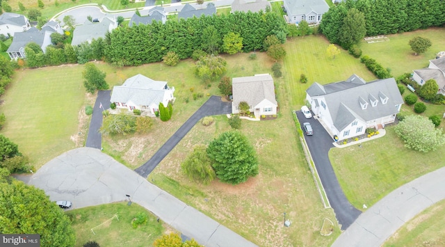 drone / aerial view with a residential view