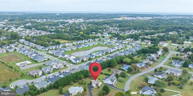 aerial view featuring a residential view