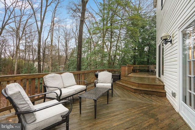 view of wooden terrace