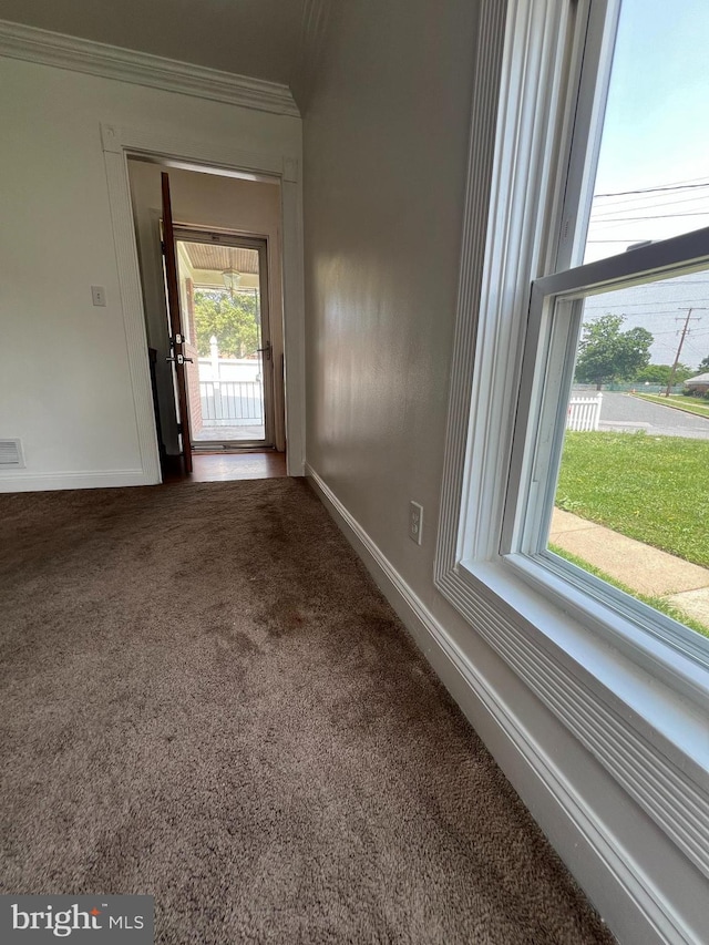 8211 Beach Dr, Baltimore, MD 21222 - carpeted spare room with ornamental molding and baseboards
