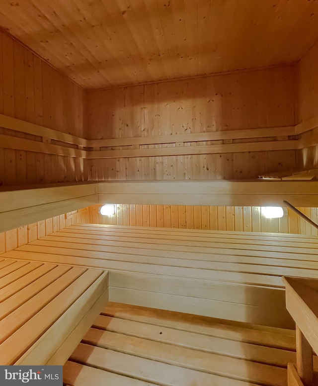 view of sauna