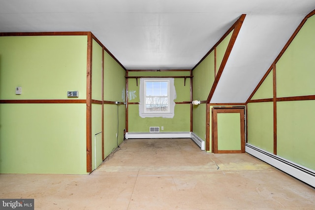 empty room featuring baseboard heating