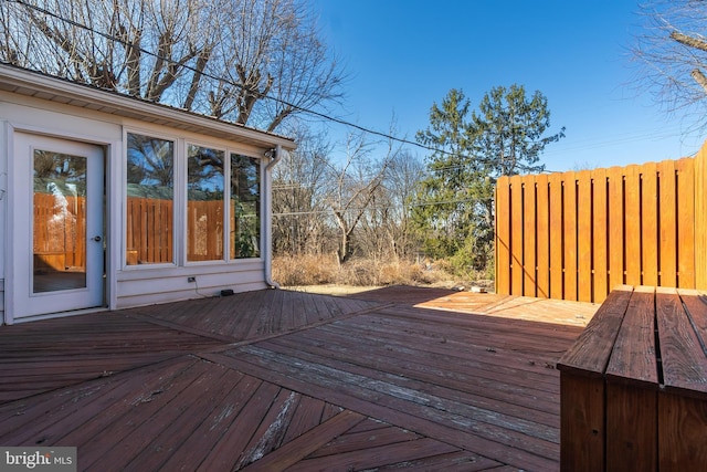 view of wooden terrace