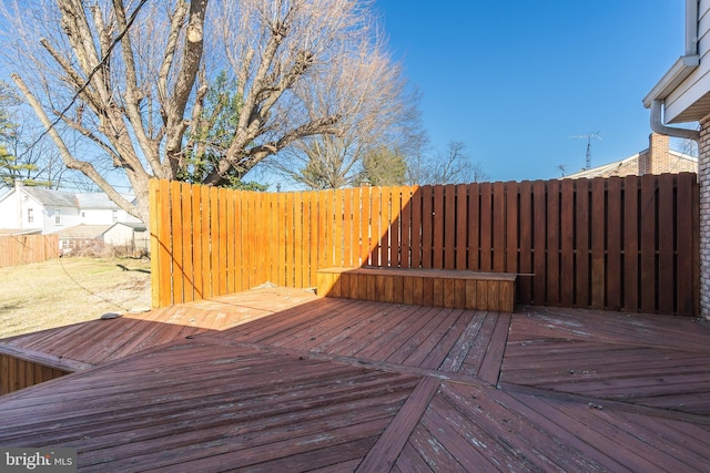 wooden deck with fence