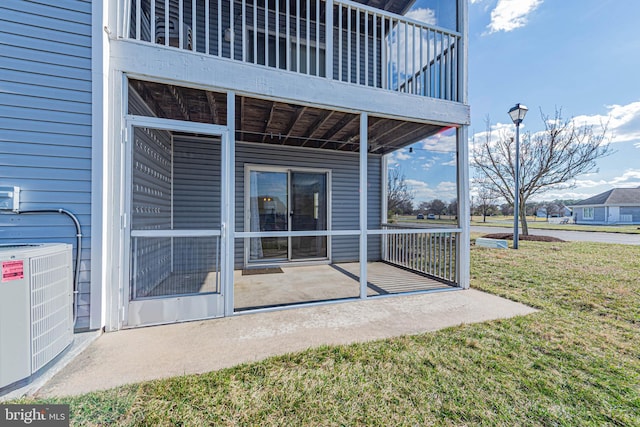 view of patio / terrace featuring central AC