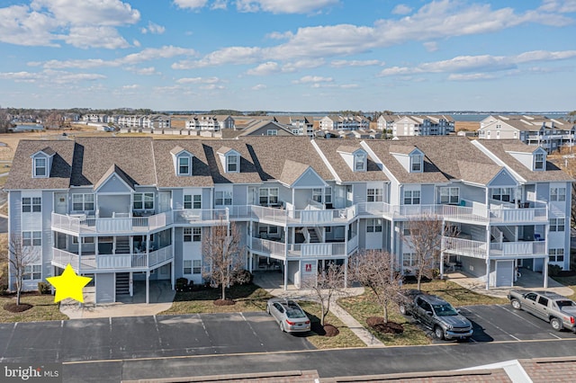 aerial view featuring a residential view