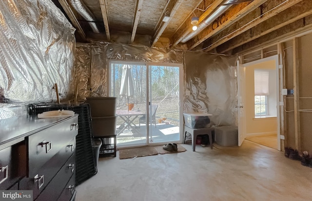 miscellaneous room featuring concrete floors