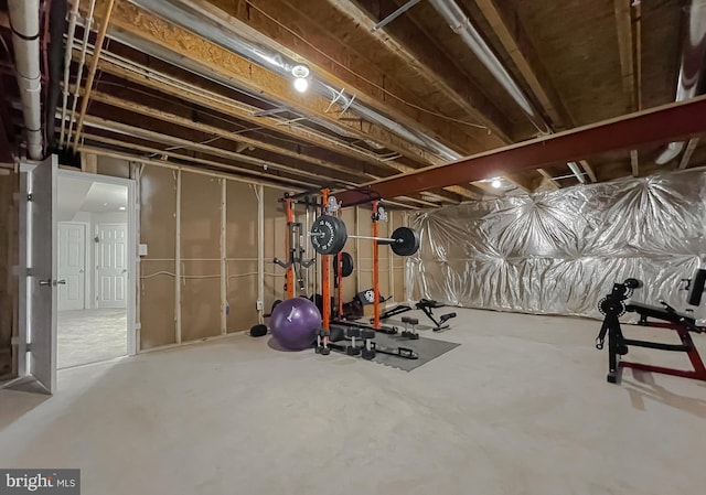 view of workout room