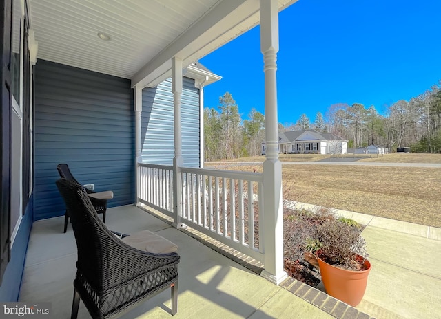 view of patio / terrace with a porch