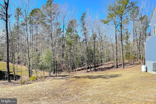 view of yard featuring central AC