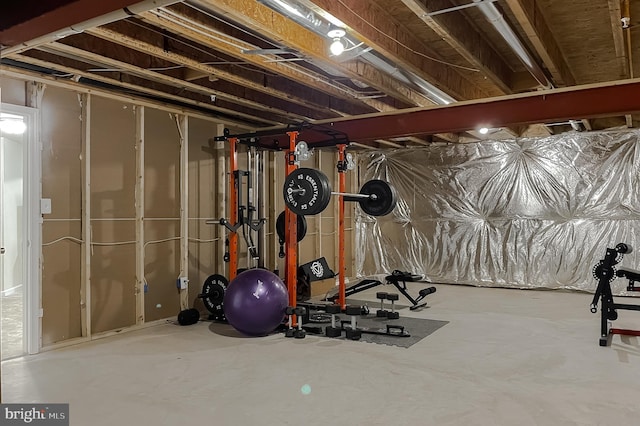 view of workout room