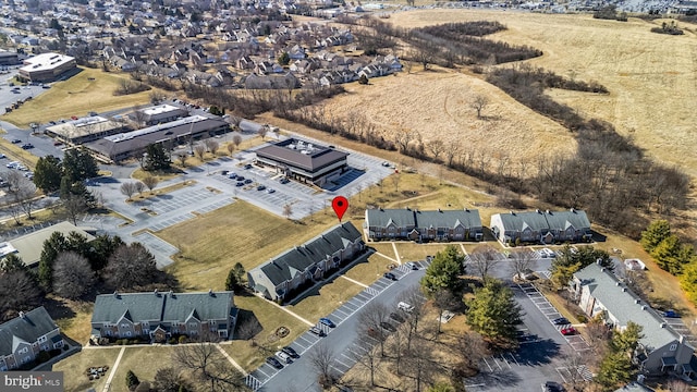 aerial view with a residential view