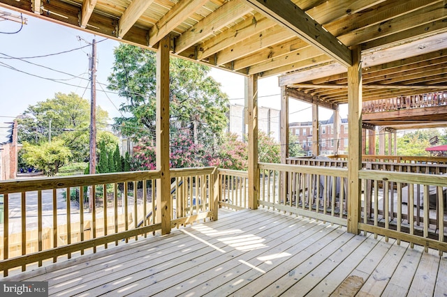 view of wooden deck