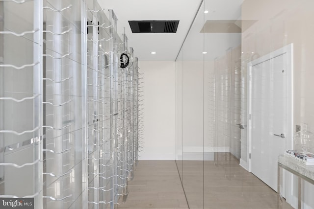 bathroom with recessed lighting and visible vents