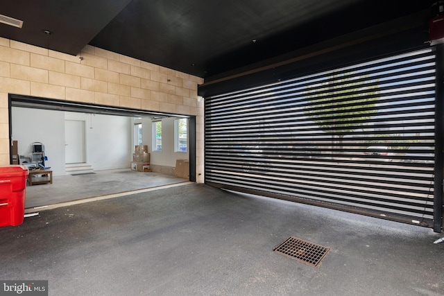 garage featuring visible vents