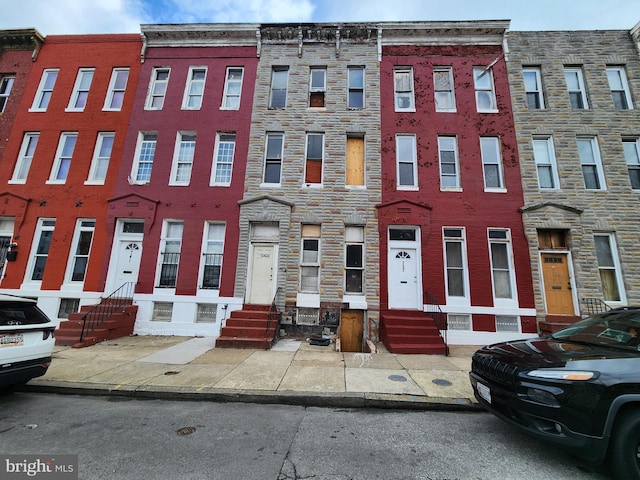 view of building exterior featuring entry steps