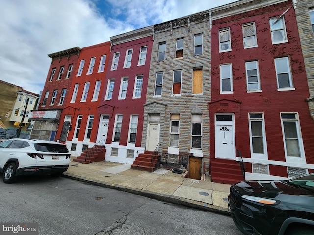 view of building exterior featuring entry steps