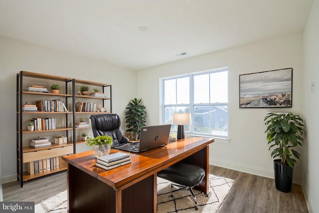 305 Poplar Ave, Newark, DE 19711 - home office featuring light wood-style flooring, visible vents, and baseboards