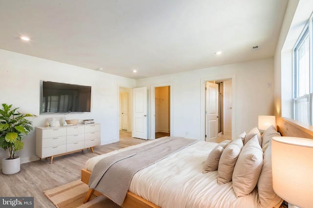 305 Poplar Ave, Newark, DE 19711 - bedroom with light wood finished floors, baseboards, and recessed lighting