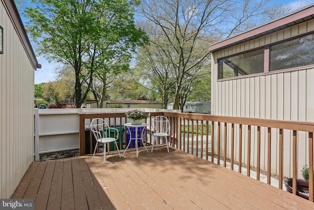 view of wooden terrace