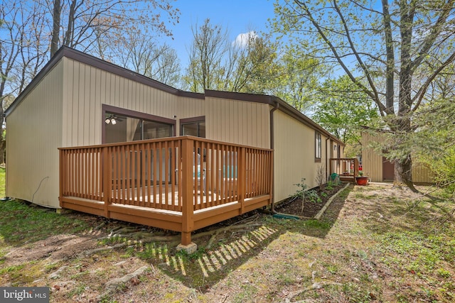 exterior space with a wooden deck