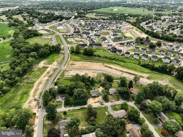 aerial view featuring a residential view