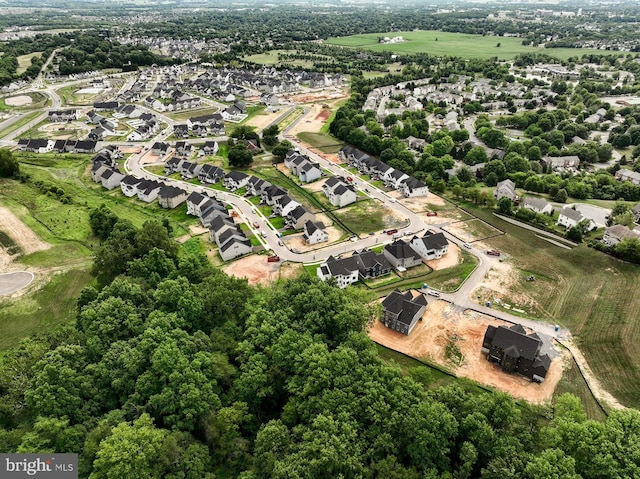 bird's eye view featuring a residential view