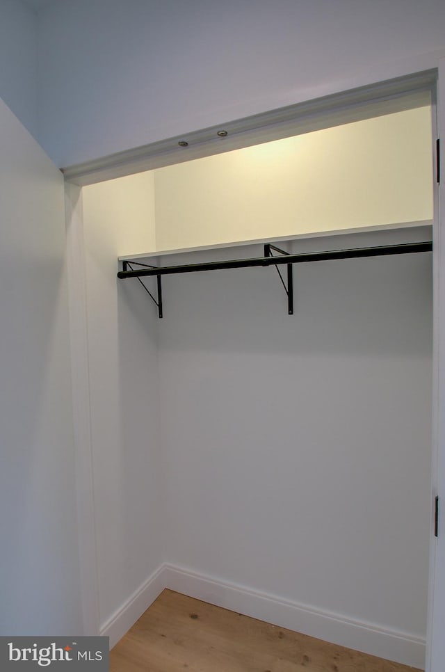 spacious closet featuring light wood-type flooring