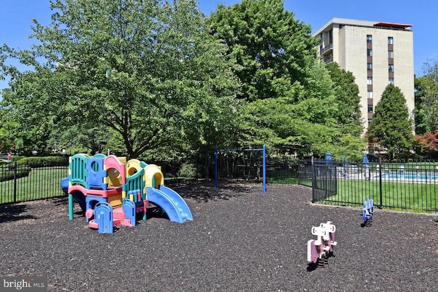 community playground with fence