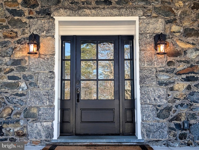 view of doorway to property