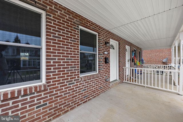 view of patio / terrace with a porch