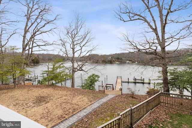 12106 Preston Dr, Lusby, MD 20657 - dock area featuring a water view