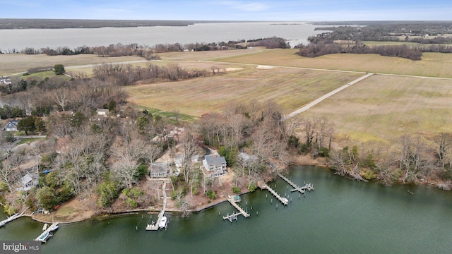 12106 Preston Dr, Lusby, MD 20657 - bird's eye view with a water view