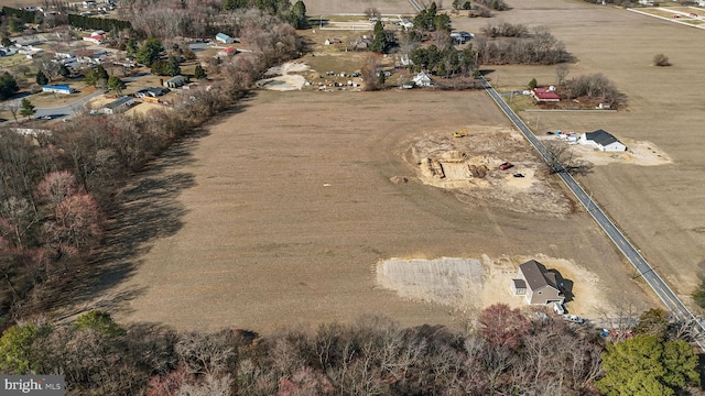 drone / aerial view featuring a rural view