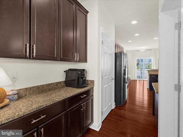 8512 Pine Springs Dr, Severn, MD 21144 - corridor featuring dark wood finished floors and recessed lighting