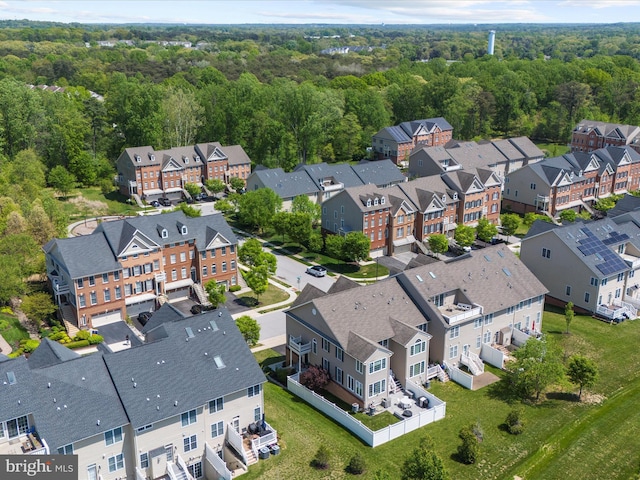 8512 Pine Springs Dr, Severn, MD 21144 - aerial view of residential area with a heavily wooded area