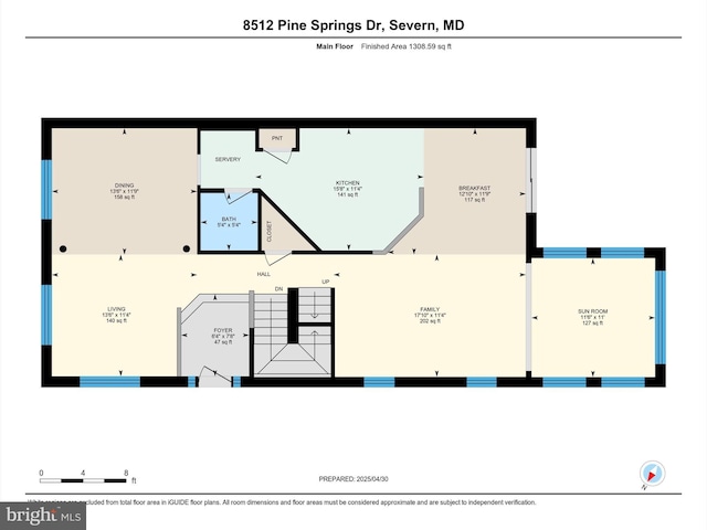 8512 Pine Springs Dr, Severn, MD 21144 - floor plan / room layout