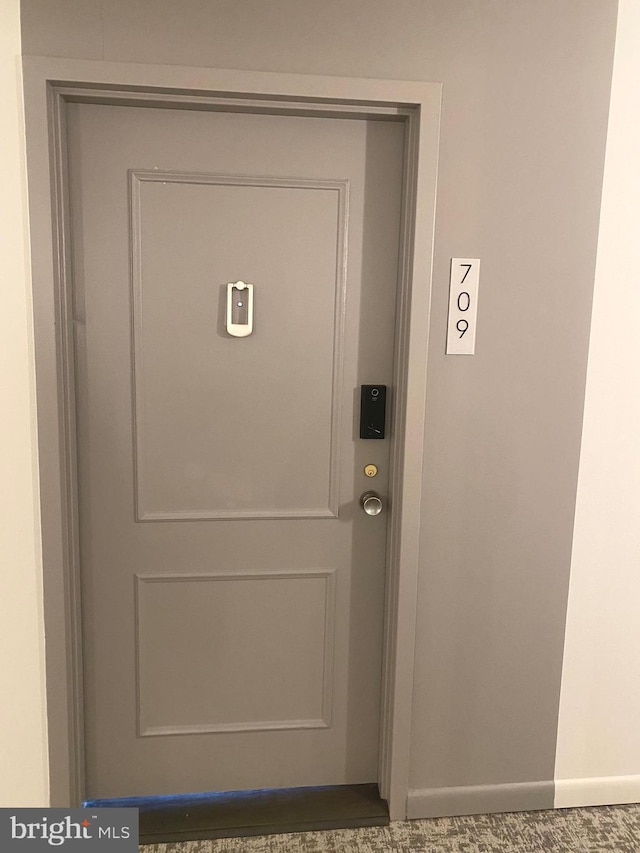 entrance to property with elevator