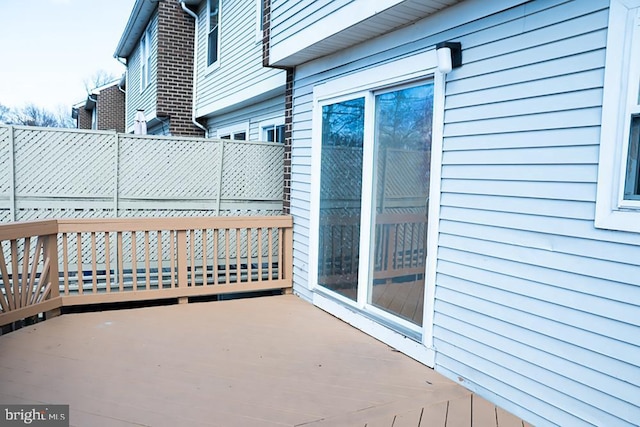 view of patio featuring a wooden deck