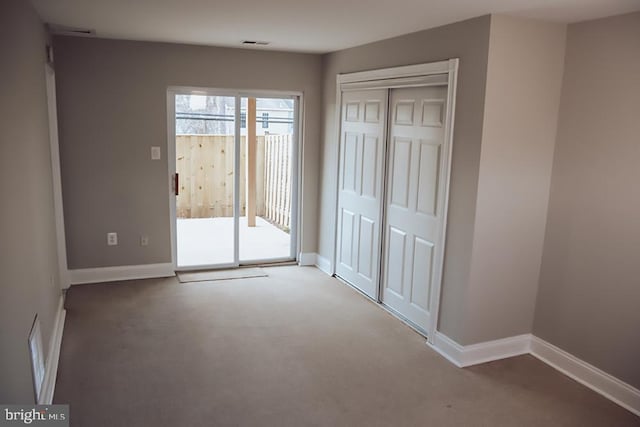 interior space featuring visible vents and baseboards