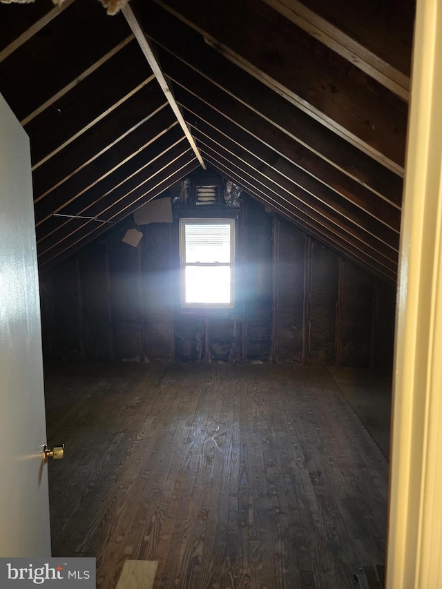 view of attic