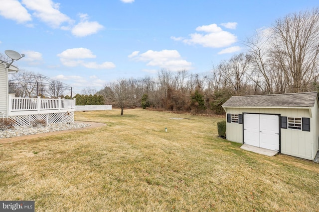 view of yard with an outbuilding and a storage unit