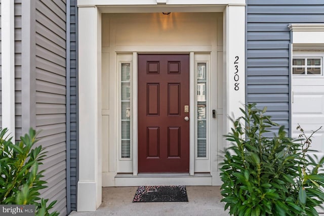 view of doorway to property