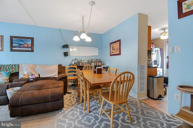 view of dining area