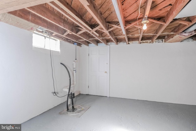 view of basement